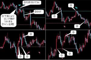 ★FX　驚異のエントリーポイントを表示する（定価15000円）逃げ切れず取り残された逆ポジション保有者の位置がわかるインジケーター★副業