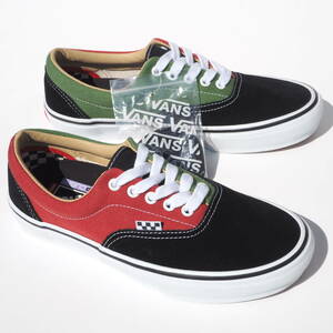 デッド!! 新品 USA限定 US 8 /26cm VANS ERA PRO 黒スエードｘエンジｘグリーン