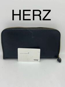 【未使用品級】　HERZ ヘルツ　 長財布 ラウンドファスナー長財布 牛革 