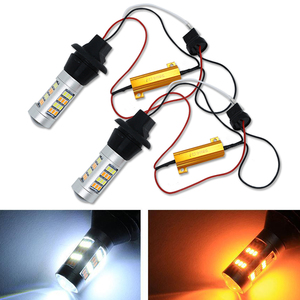 人気商品！12V　T20 LED 42連　ウィンカー ポジション キット 白/橙 アンバー/ホワイト　ハイフラ防止抵抗付.バイク　軽自動車　乗用車