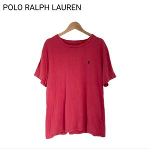 POLO RALPHLAUREN　Tシャツ　ロゴ　ワンポイント　レッド　Mサイズ