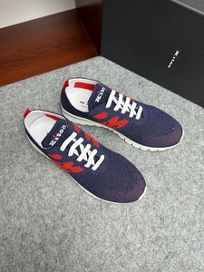 キトン　KITON　メンズ　スニーカー　軽量　春夏用　ニット　刺繍ロゴ　新品　39-44　サイズ選択可能