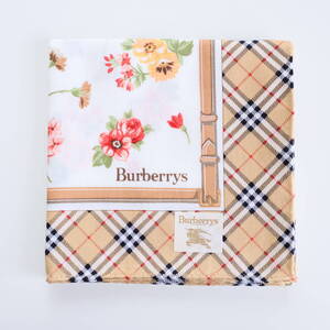 ■未使用　Burberrys バーバリーズ　ハンカチ　花柄　C　BURBERRY バーバリー■