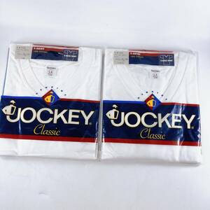 【未開封】JOCKEY Classic Vネック シャツ LAサイズ（チェスト96～104）２枚セット　無地　白シャツ