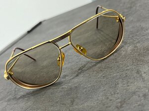 β超希少【Cartier カルティエ メガネ メガネフレーム 135 59□12 ヴィンテージ ビンテージ ゴールドカラー フランス製】ON00422