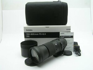 1★ハローカメラ★1079　Canon用 SIGMA ( 150-600mm F5-6.3 DG OS HSM )箱.説明書.フード.Case付 動作確認.美品