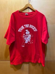 古着 ローズボウル アメフト Tシャツ メンズ 赤 ダックス GO BUCKS FUCK THE DUCKS