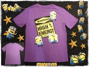 ミニオンズ　半袖　Tシャツ　大人　子供　ジュニア　レディース　アメリカ　輸入子供服　ミニオン　minions　USJ　ユニバ　紫　M　150cm