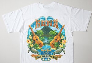 Hard Rock Cafe ◆ HAWAII KONA プリント Tシャツ Sサイズ 白 カットソー ハードロックカフェ 下げ札付き ◆XE10