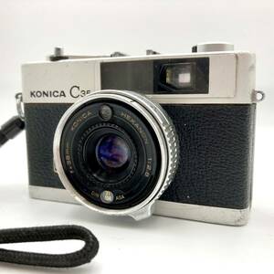 KONICA コニカ C35 E&L フィルムカメラ コンパクト シルバー 銀 ブラック 黒 動作未確認 ジャンク扱い 現状品