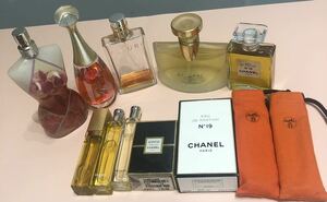 ① 未使用含む ブランド 香水 9点セット CHANEL HERMES Dior BVLGARI JEANPAULGAULTIER COCO ALLURE N°5 N°19 Jadore レディース