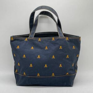 ★BN2153●RALPH LAUREN RUGBY ラルフローレン ラグビー トートバッグ 肩掛け メンズ スカル 骸骨 ネイビー系 