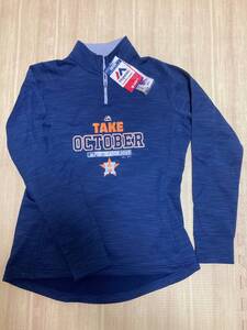 Majestic MLB Houston Astros Postseason Women Half zip Shirt U.S サイズ Large