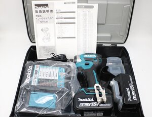 1円【未使用】マキタ 充電式インパクトドライバ TD173DRGX ブルー 18V Blue 充電器 バッテリー ケース付 makita z25-279 z_t