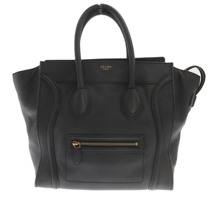 CELINE セリーヌ Luggage Mini Shopper ラゲージ ミニショッパー レザーハンドバッグ F-MM-0161 ブラック