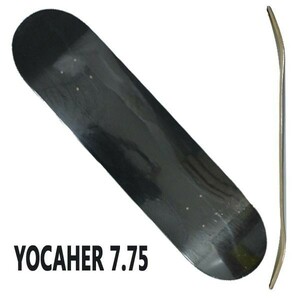 YOCAHER BLANK DECK STAINED BLACK 7.75 DECK SK8 スケートボード/スケボー ブランク デッキ ナチュラル [返品、交換不可]