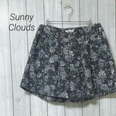 Sunny Clouds 小花柄キュロット　ダークグリーン　【67】