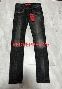 新品未使用　REDPEPPER　レッドペッパー　スキニーデニムパンツ　25サイズ（W実寸約74cm）