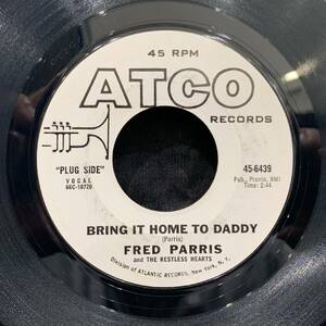 【EP】Fred Parris - Bring It Home To Daddy / Land Of Broken Hearts 1966年USオリジナル Promo Atco Records 45-6439 