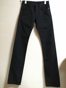 ディオールオム 05SS シワ加工 コットン ブラック パンツ 29サイズ dior homme デニム エディスリマン スリム ストレート