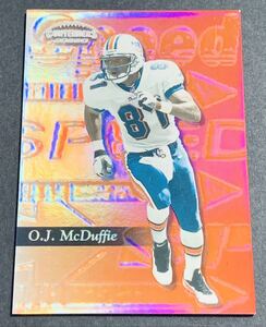 1999 Playoff Contenders SSD Speed Red O.J. McDuffie /100 91 Dolphins NFL 100枚限定　シリアル　ドルフィンズ