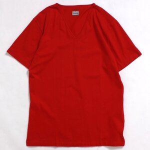 JIL SANDER V NECK T-SHIRT sizeS RED ジルサンダー Vネック Tシャツ