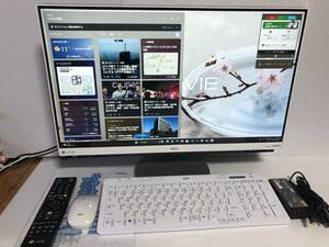 23.8型FHD-IPS液晶&ハイレゾ高音響スピーカー搭載 DA770/HAW TV/i7/新品SSD1TB/大容量16GB/Office 2021/Blu-ray Win11Pro