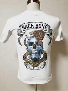 [BACKBONE] 干支Tシャツ 巳年 半袖Tシャツ 白 ホワイト S another heaven standard california archive rare japanese label y2k スカル