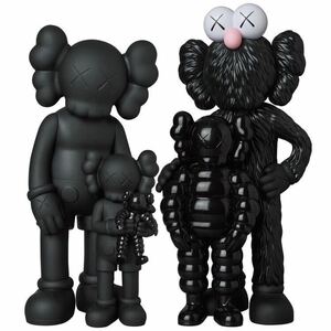 KAWS FAMILY BLACK companion bff what party bearbrick be@rbrick ベアブリック ブラック 黒