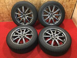 クラウン等に!! AZANE-E-10 17×7J OFF38 PCD114.3 5穴 215/55R17 TOYO GARIT GS 冬タイヤ 2018年製 売切!!