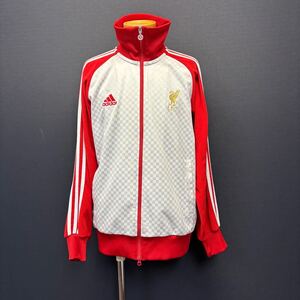 Adidas Liverpool Side Line Truck Jacket アディダス リバプール サイドライン トラックジャケット size M ホワイト/レッド