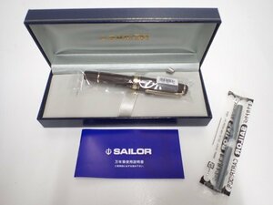 【包装袋未開封品】SAILOR セーラー プロフェッショナルギア スリムミニ 金 万年筆 (14K MF 中細字) プフブラウン ∬ 6E68A-18