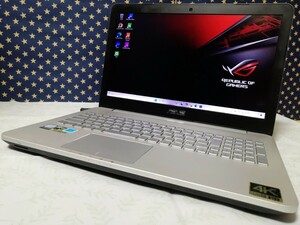 ◆超高解像度4K/ゲーミングノートPC◆高速SSD512GB 15.6型 ASUS N552VX Core i7 6700HQ メモリ8GB WIFI Blu-ray Windows11 Office 充電器