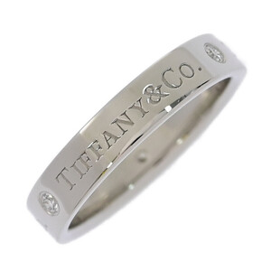 TIFFANY ＆ Co. ティファニー フラット バンド　3P 3P・ダイヤモンドリング・指輪/Pt950-6.9g/14号/#54/プレゼント/記念日B1■543204