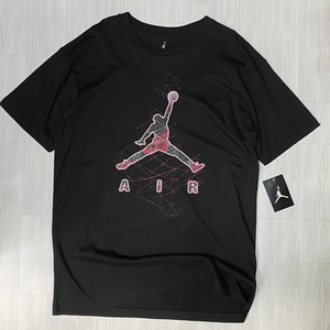 USA正規品 【S】 NIKE ナイキ AIR JORDAN エアジョーダン 半袖 Tシャツ GRID スタンダードフィット ジャンプマン 黒 (AJ1) アメリカ規格