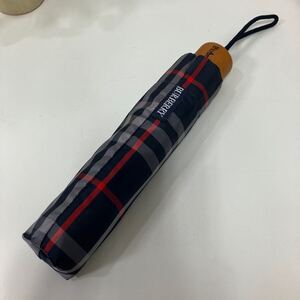 バーバリー Burberry 折りたたみ傘 雨傘 傘 チェック 青 折り畳み傘 