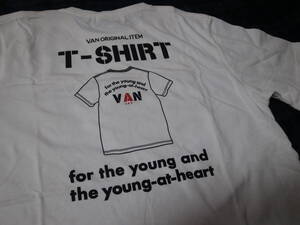 【送料無料】★VAN JAC ヴァンヂャケット★VAN ORIGINAL ITEM Tシャツモチーフ　Tシャツ★ホワイト★M★VAN JACKET 