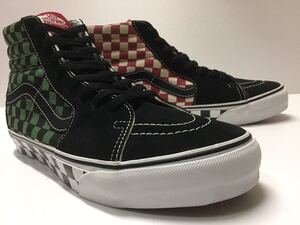 デッド 新品 VANS HI TOP SK8HI バンズ ハイトップ スケートハイ マルチ サイドテープ クレイジー US 9.5 JP 27.5 USA企画