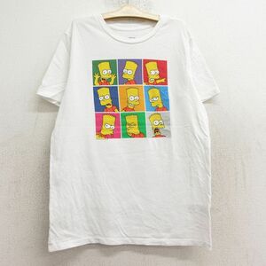 古着 半袖 Tシャツ キッズ ボーイズ 子供服 シンプソンズ コットン クルーネック 白 ホワイト 24aug19