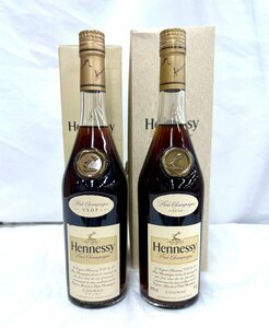 ★送料別★ 未開栓★2本セット Hennessy ヘネシー VSOP スリムボトル クリア ブランデー 700ml 40% 古酒 EA2468