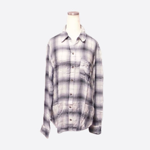 ★SALE★Abercrombie & Fitch/アバクロ★ヴィスコースチェックシャツ (Grey/M)