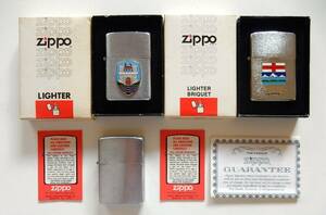 ★売切★ジッポーZIPPO★オイルライター★3点まとめて★BRUSH FINISH/ALBERTA[州の紋章/アルバータ州]/カナダ/USA/喫煙具/ミリタリー