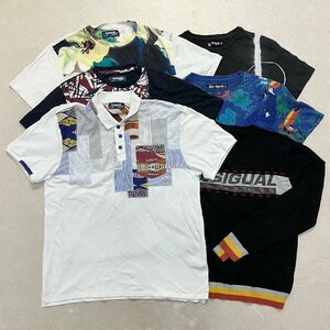 ●Desigual man デシグアル 6点 まとめ サイズMIX トップス Tシャツ ポロシャツ ニット 半袖 長袖 派手 柄 メンズ 卸 現状品 1.26kg●