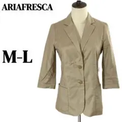 r1996【ARIAFRESCA】M〜L ベージュ ジャケット コットン生地