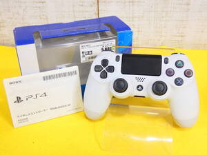  (GK-10) SONY PlayStation4 CUH-ZCT2J13 ワイヤレスコントローラー DUALSHOCK4 グレイシャー・ホワイト ゲーム※動作確認済 @送料600円(1)