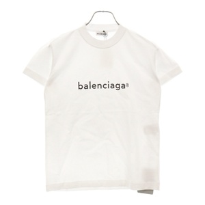 BALENCIAGA バレンシアガ 20SS ロゴプリント半袖Tシャツ ホワイト 612964