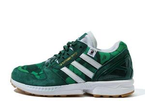 A BATHING APE × UNDEFEATED × adidas Originals ZX 8000 "Green" 29.5cm FY8851