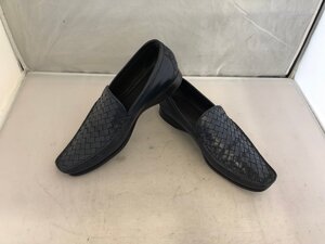 【BOTTEGA VENETA】ボッテガヴェネタ　レディス　イントレチャート　バンプローファー　ネイビー　38（約24cm）　SY02-FL0