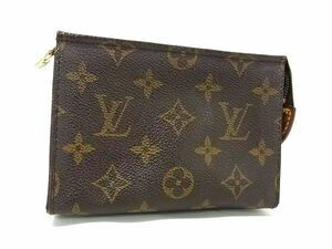 1円 ■美品■ LOUIS VUITTON ルイヴィトン M47546 モノグラム ポッシュ トワレット15 ポーチ マルチケース 小物入れ ブラウン系 FJ1513