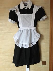 メイド服 カチューシャ付　コスプレ ハローウィンなどに男性でも着れます　レディースＭ～Lサイズ